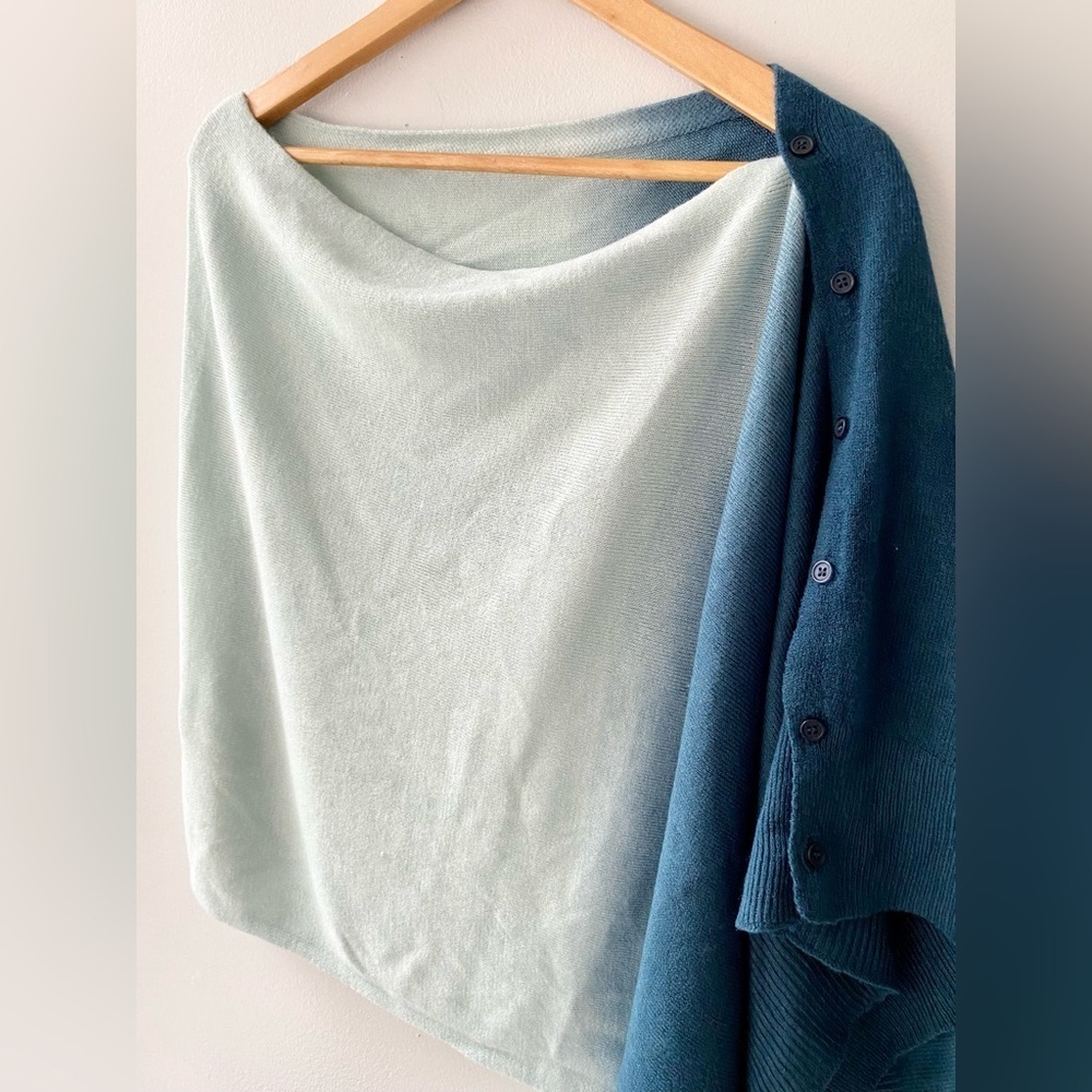 Dip-Dye Poncho Scarf - Picture 4 of 10